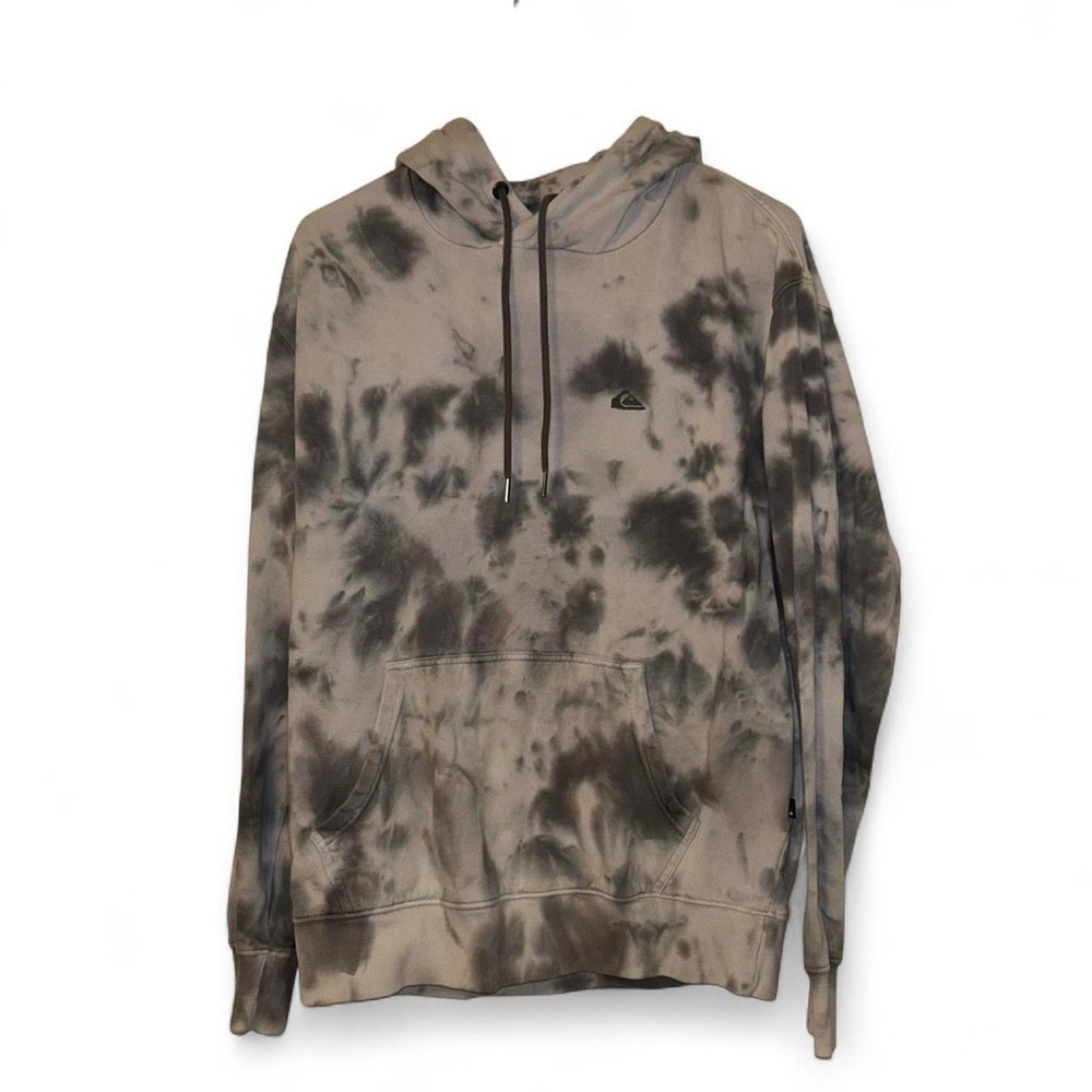 quicksilver hoodie size  M Gray  Tie Dye